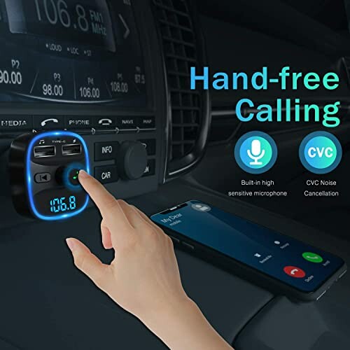 Bluetooth car adapter for hands-free calling