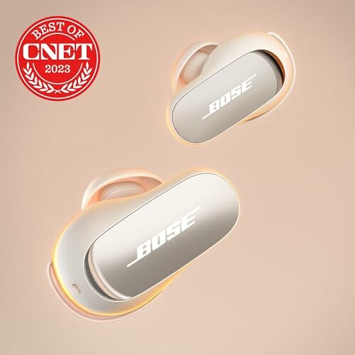 Bose earbuds with Best of CNET 2023 badge