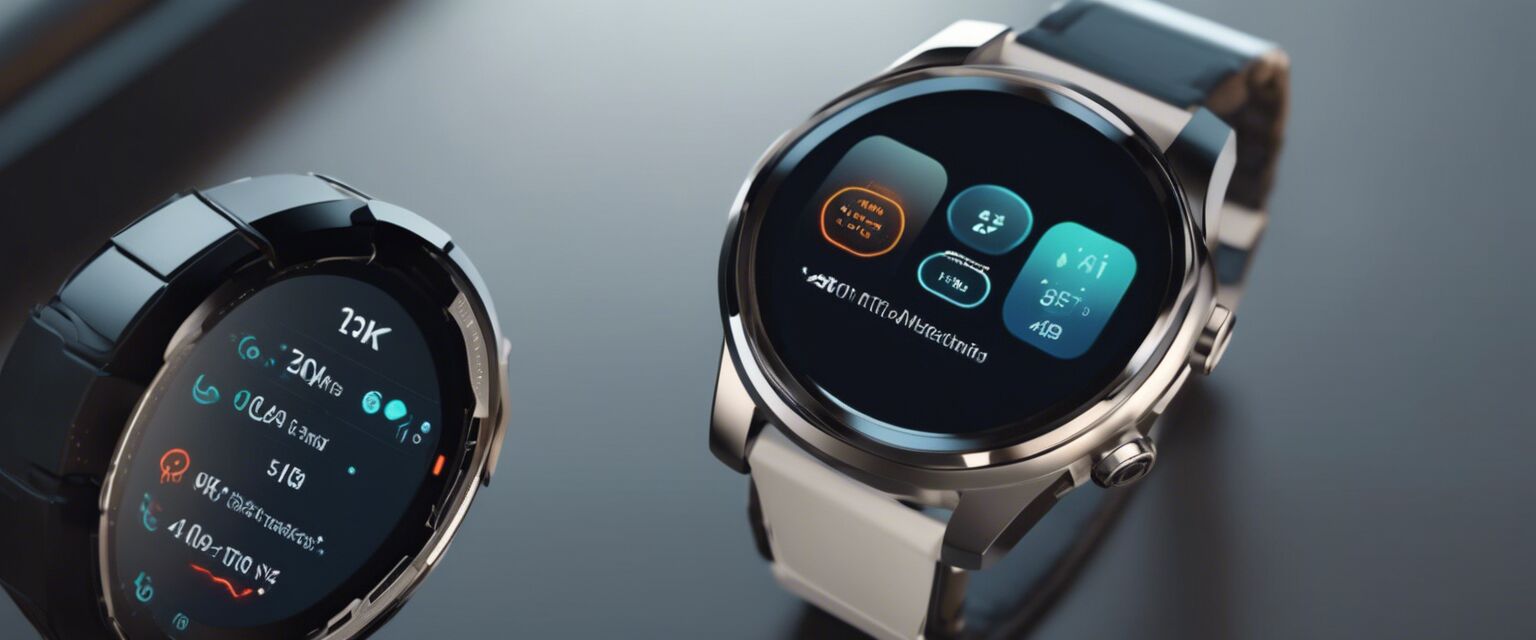 Modern smartwatch with notifications