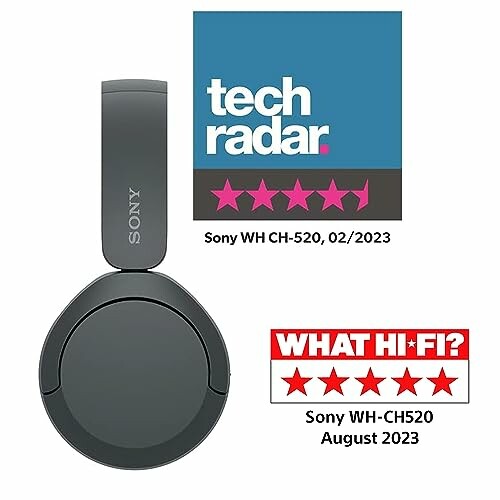 Sony WH-CH520 headphones with TechRadar and What Hi-Fi reviews