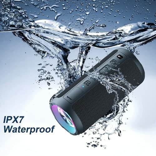 IPX7 waterproof Bluetooth speaker with water splash